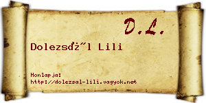 Dolezsál Lili névjegykártya