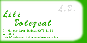 lili dolezsal business card